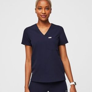 Figs Navy Catarina One Pocket Scrub Top